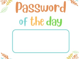 Password of the day