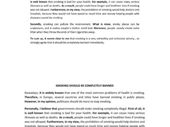 Writing: opinion essay