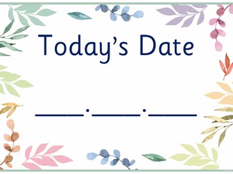 Short Date Display Poster