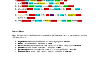 Grammar task - Roman sentences