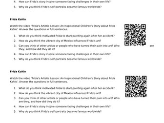 Frida Kahlo - Comprehension questions