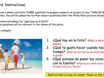 GCSE Spanish: Photo Card Walk-Through