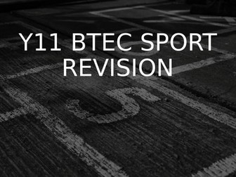 BTEC Tech Award - Sport 2022 Revision Powerpoint