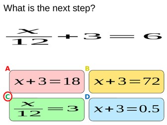 Quiz on Algebraic Fractions Equations Next Steps