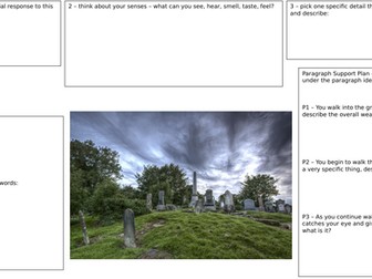 Scaffolded writing planning sheet