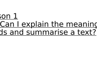 2018 SATS Reading Poem 5 Comprehension Lessons