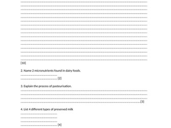 Eduqas - Food Preparation and Nutrition, end of topic tests