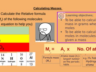 Calculating masses - edexcel- ks4 chemistry- interview lesson