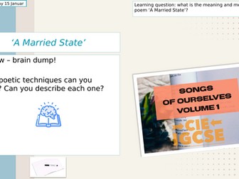 A Married State: Songs of Ourselves Volume 1