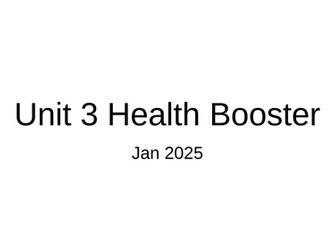 Unit 3 Health Booster