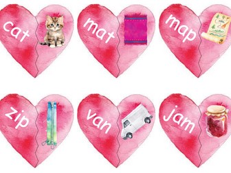 CVC Word Heart Matching