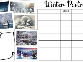 Winter Poetry Structured Poem writing