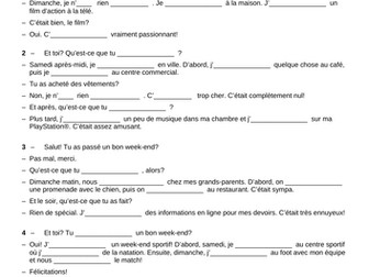 Module 1 Unit 5 Qu'est-ce que tu as fait? Edexcel GCSE French 2024