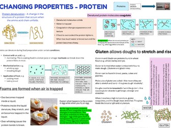 Changing properties - protein, carbs & fats