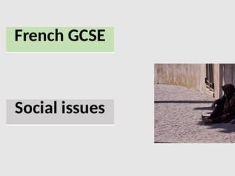 French GCSE - Social issues