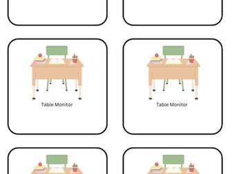 Classroom Jobs Display