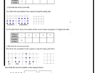 Y6 Maths number patterns