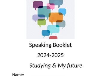 Speaking booklet Spanish Studying & My Future