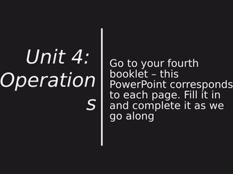 OCR GCSE Business Unit 4 - Operations
