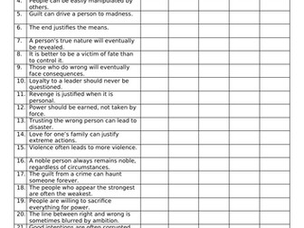 Macbeth Anticipation Guide