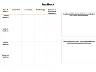 Guidance and feedback