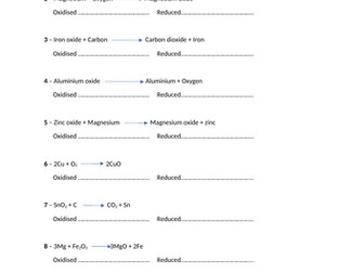 Oxidation & Reduction Practice Questions (with answers)