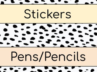 Draw Labels (Dalmatian Print)
