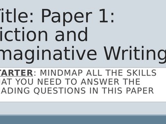 Edexcel English Language Paper One