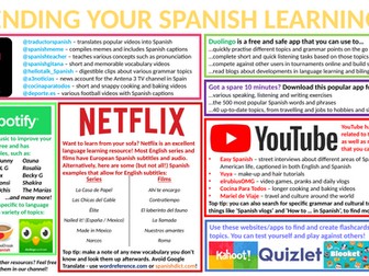 Extending your Spanish learning sheet