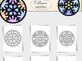 Art Project: Window Decor - Suncatcher Snowflake Winter