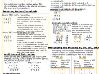 Number Skills Knowledge Organiser