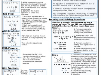 Equations Knowledge Organiser