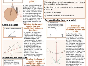 Constructions and Loci Knowledge Organiser