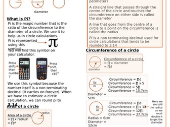 Circles Knowledge Organiser