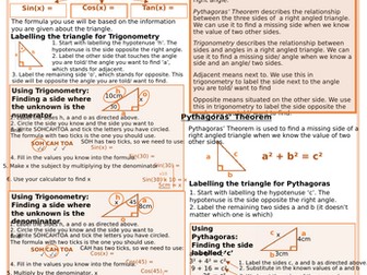Pythagoras & Trigonometry Knowledge Organiser