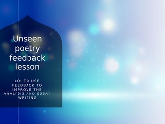 unseen poetry revision