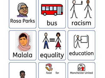 siginificant people- Rosa Parks, Malala Yousafzai, Marcus Rashford