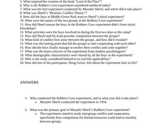 Inspiration for Lord of the Flies - The Robbers Cave Experiment