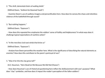 Interpreting War Poetry