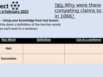 Claimants to the Throne 1066