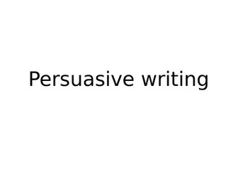 Persuasive Writing Practice