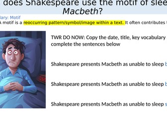 Macbeth - motif of sleep