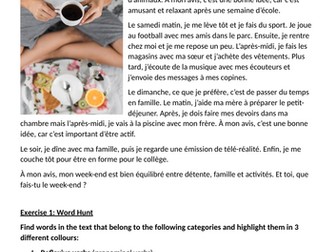 New GCSE Module 2 unit 1 un week-end en famille