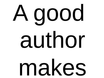 A good author makes the reader ask questions - English Classroom Display