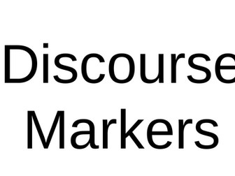 Discourse Markers - English Classroom Display