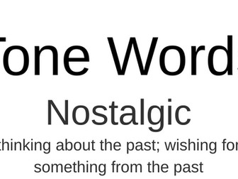 Tone words - English Classroom Display