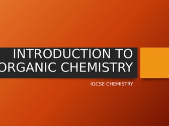 Introduction to organic chemistry