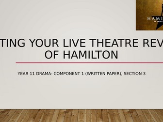 GCSE Drama- writing your live theatre review.