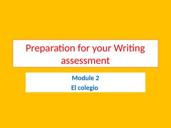 Mi colegio writing prep