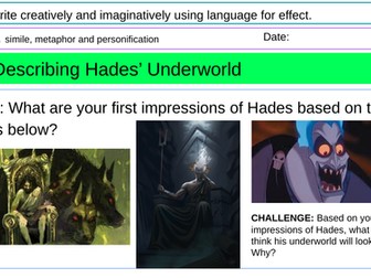 KS3 Greek Myths Creative Writing